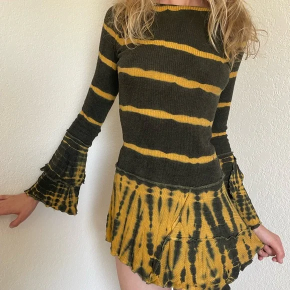Unique asymmetrical hippie/grungy/cottage-core dress! - Picture 4 of 5